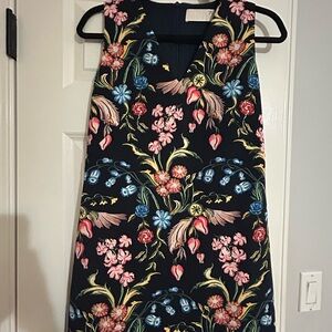 Peter Pilotto Pink and Blue Sheath Mini Dress V-neck Sleeveless
